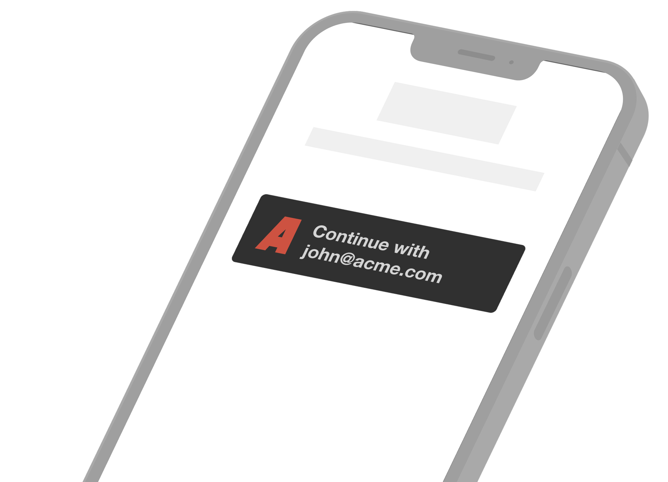 phone showing continue with apple, google, and email buttons